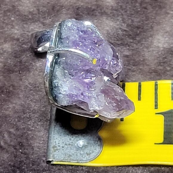 Purple Amethyst Cluster Pendant - Picture 8 of 11